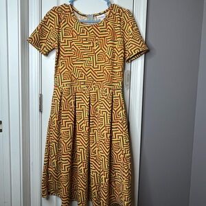 NWT LuLaRoe Amelia Multicolor Zigzag Dress